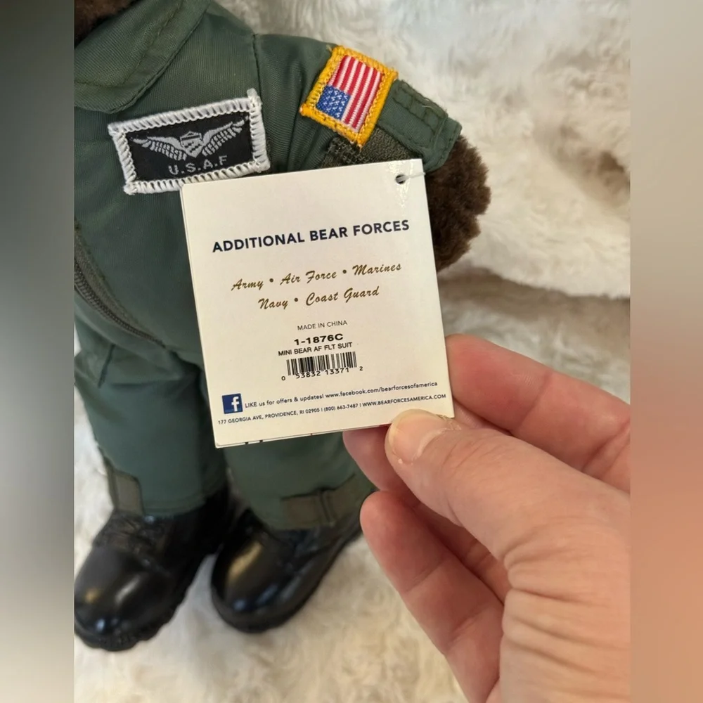10'' Mini US Air Force Teddy Bear in Flight Suit Bear Forces of America NWT - Picture 6 of 8
